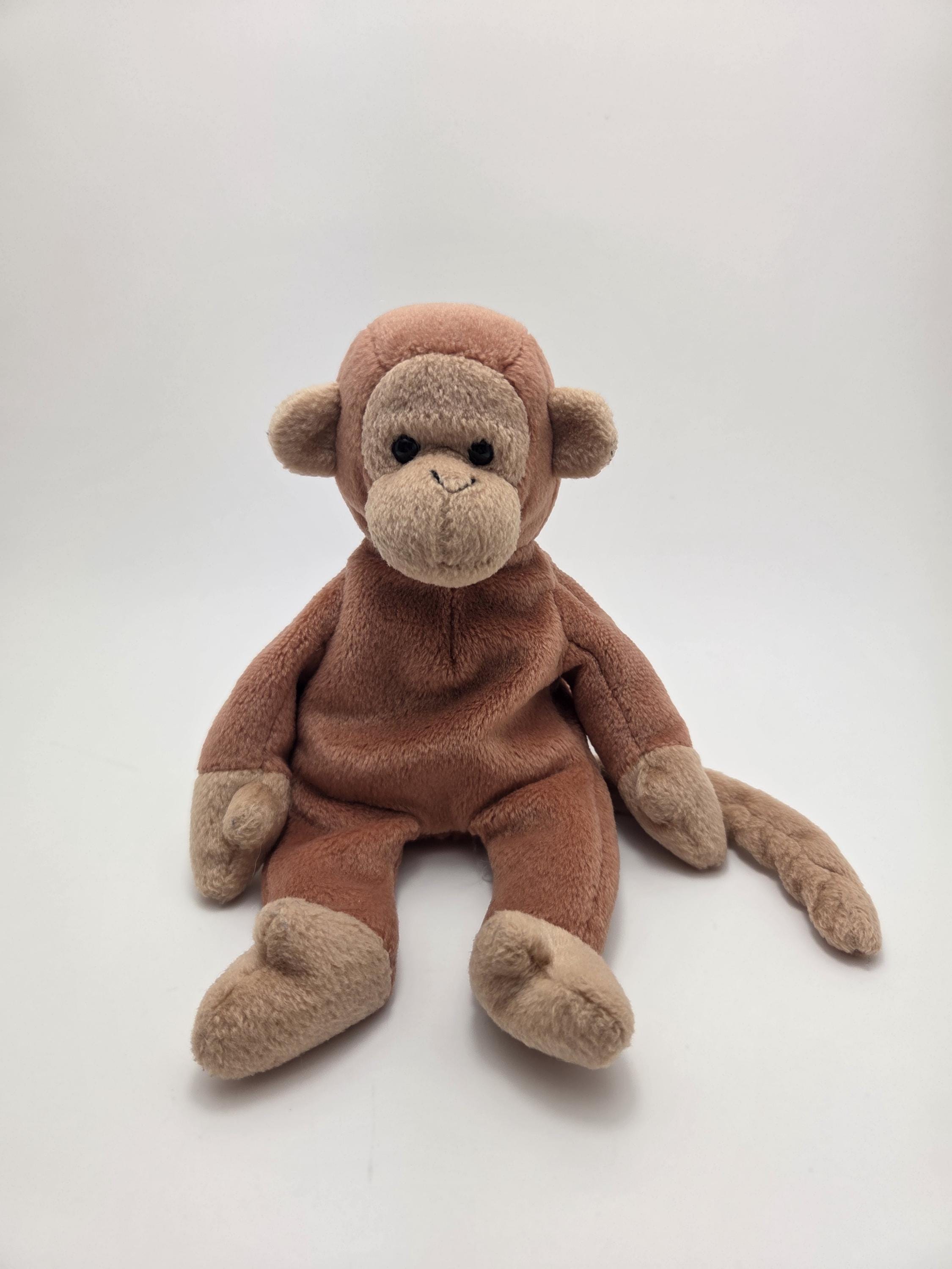 Ancienne Peluche Singe Kiki jaune le vrai
