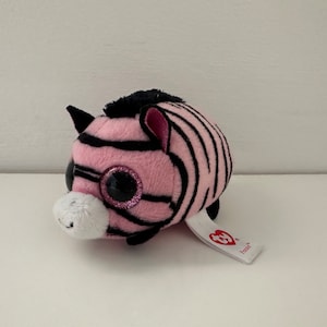 TY Beanie Boos – Zig-Zag Das Zebra, 15 Cm, Kuscheliges Plüschtier Mit Glubschaugen