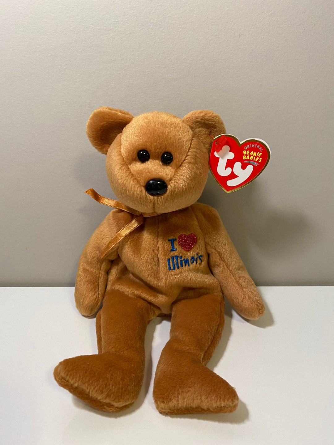 TY Beanie Baby illinois the I Love Illinois Bear State Etsy