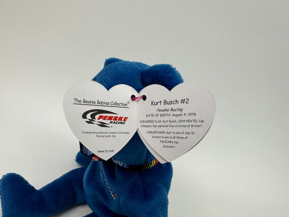 Ty Beanie Baby “kurt Busch #2” the Nascar Bear (8.5 Inch) - Etsy