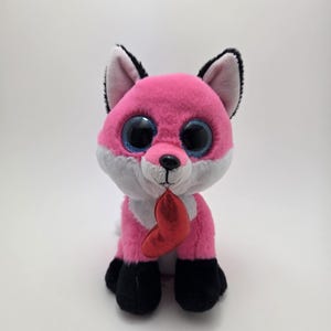 Ty Beanie Boo “Parfait” the Valentine&#39;s Day Fox with Heart - No Hang Tag (6 inch)