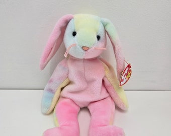 Ty Beanie Baby “Hippie” the Tie-Dye Bunny - Colours Vary (8.5 inch)