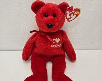 Ty Beanie Baby “Wisconsin” the I Love Wisconsin Bear - State Exclusive (8.5 inch)