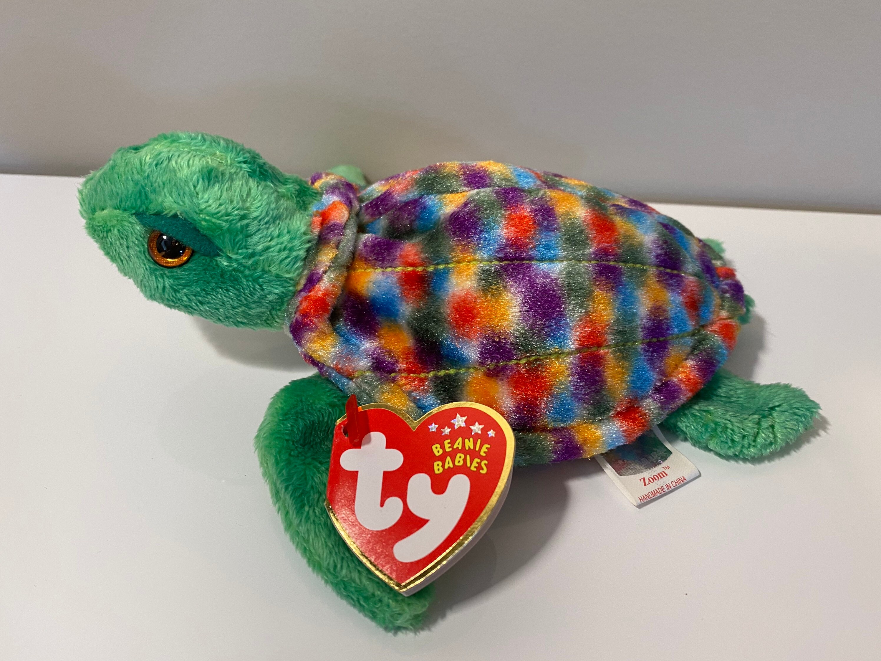 TY Beanie Baby ZOOM the SEA TURTLE Retired Babies Style #04545 MWMT Mint Tag New 