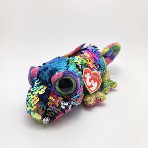 Ty Flippables « Karma » le caméléon à sequins arc-en-ciel - Édition limitée - Rare ! (6 pouces)