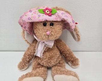 Ty Beanie Baby “Sunbonnet” the Bunny  with Hat (8 inch)