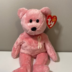 Ty Beanie Baby “Awareness” the Breast Cancer Awareness Bear (8.5 inch)
