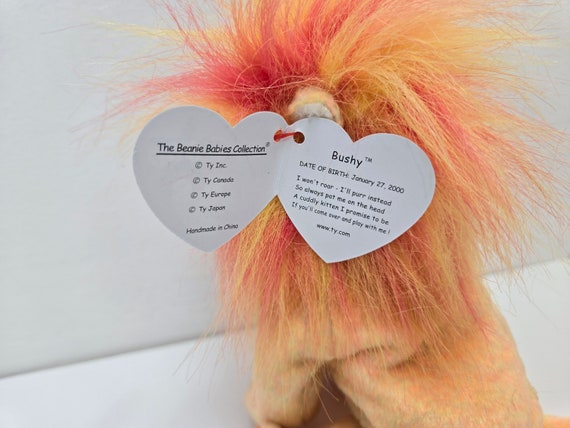Ty Beanie Baby “bushy” the Lion! (7 Inch) - Etsy Canada