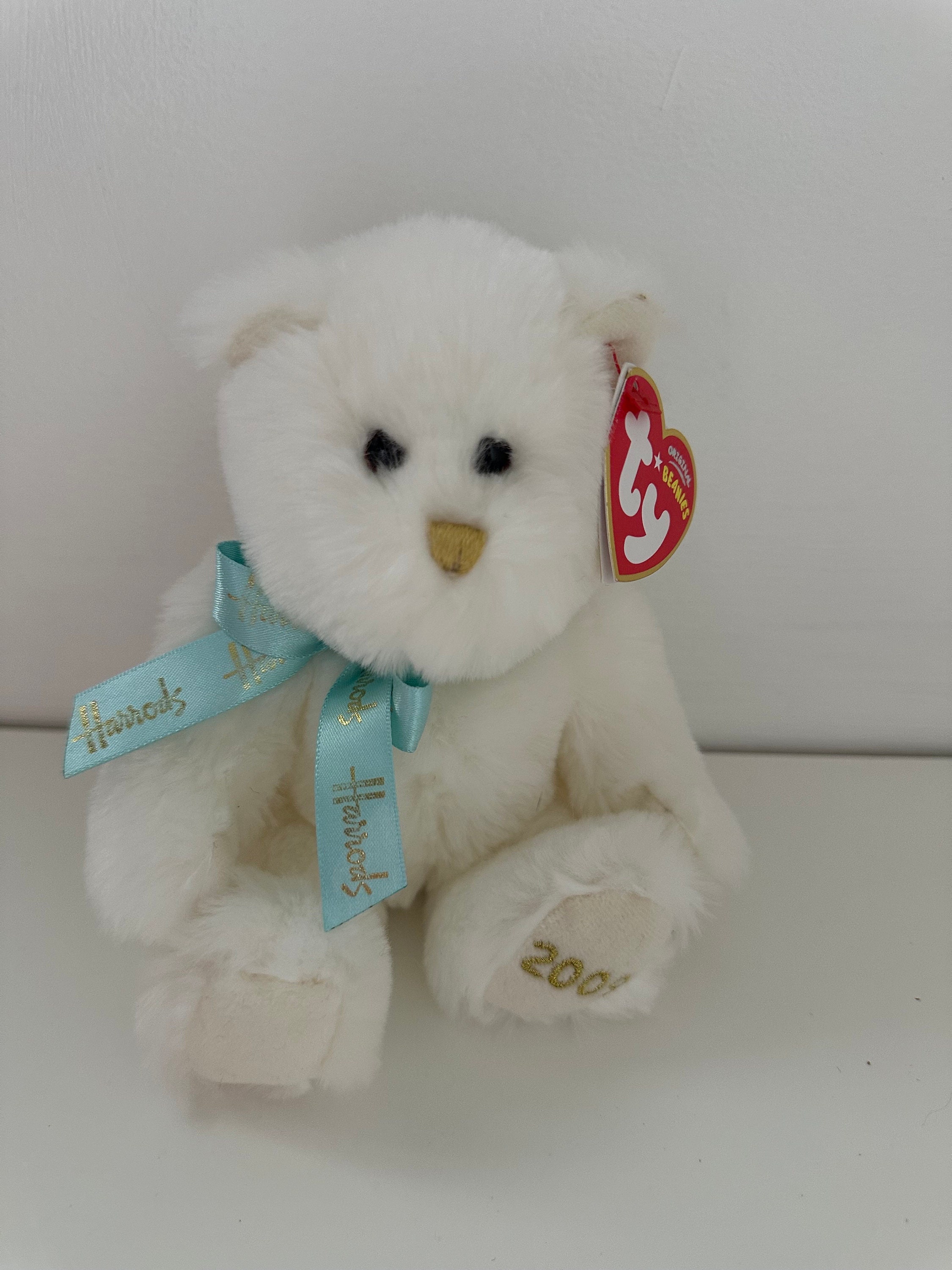 Ty Beanie Baby “nimbus” the Bear - Blue Ribbon Version - Harrod's
