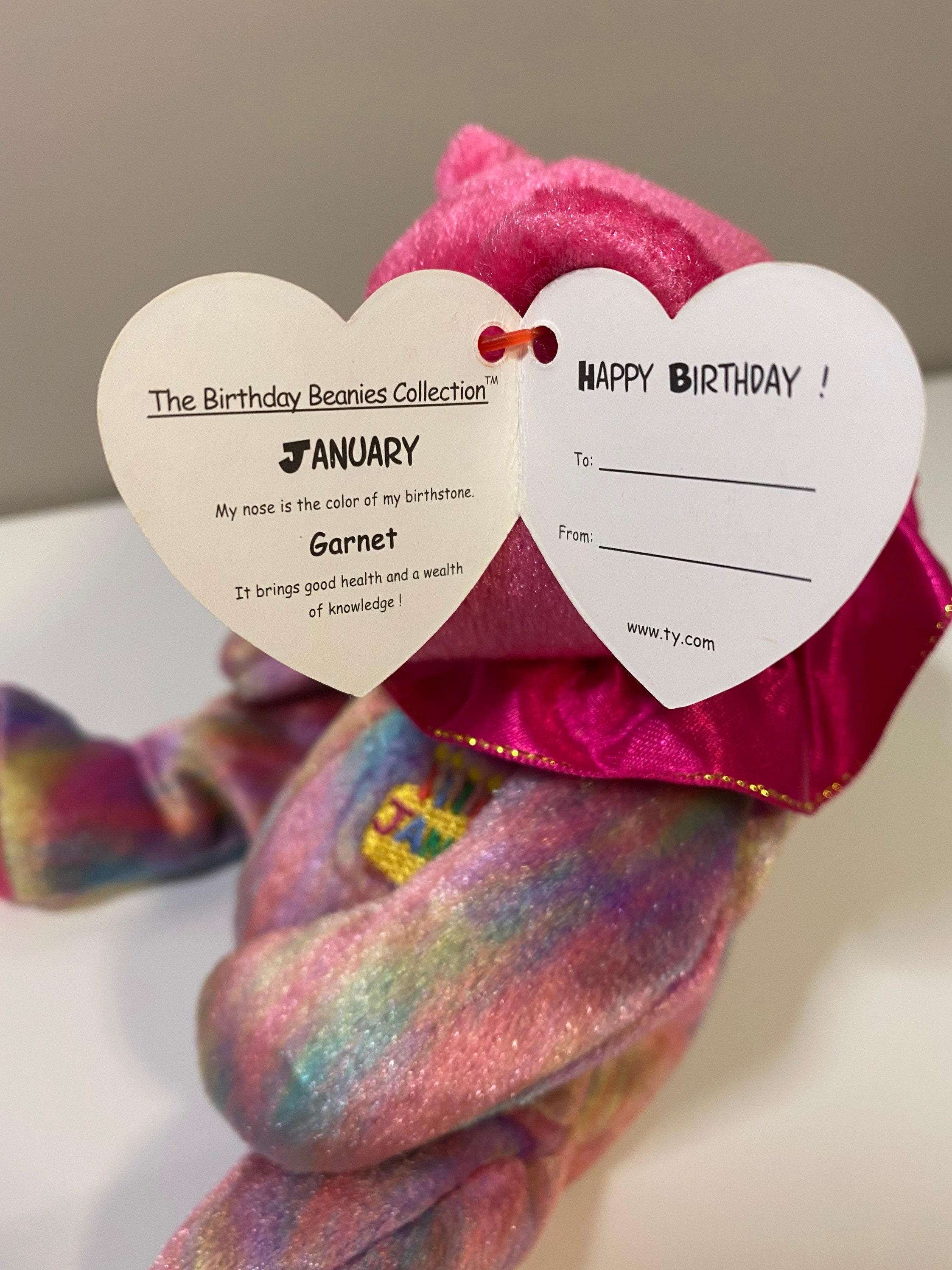 TY Beanie Baby January the Birthday Bear 7.5 inch Etsy
