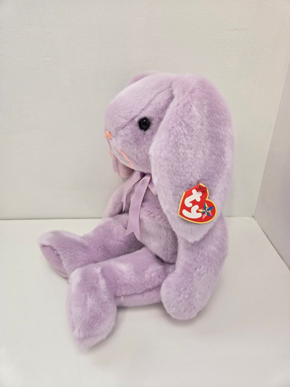 Ty Beanie Buddy “Floppity” 紫色のうさぎのぬいぐるみ（14インチ