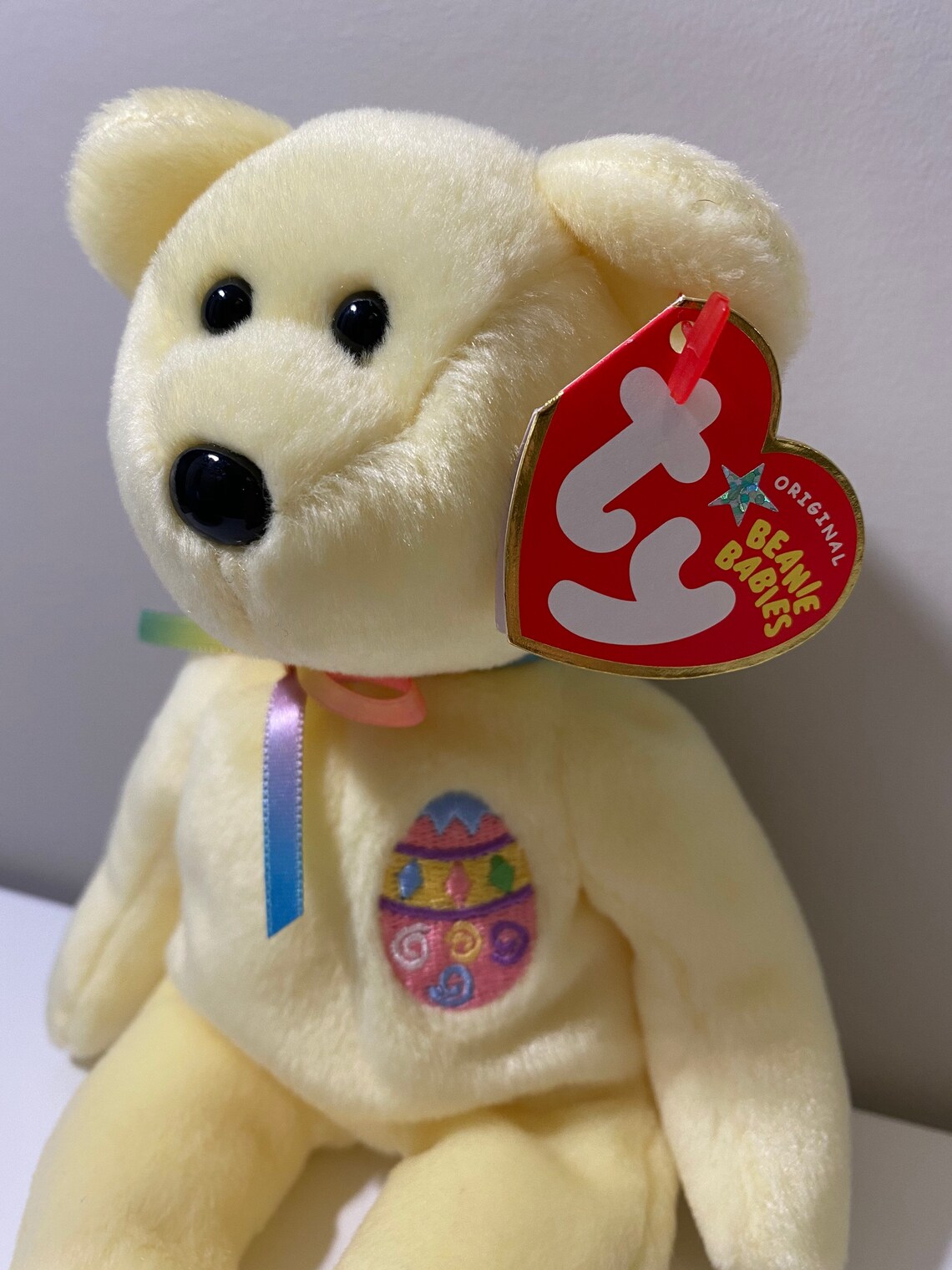 TY Beanie Baby Eggs 2005 the Yellow Easter Bear Plush | Etsy