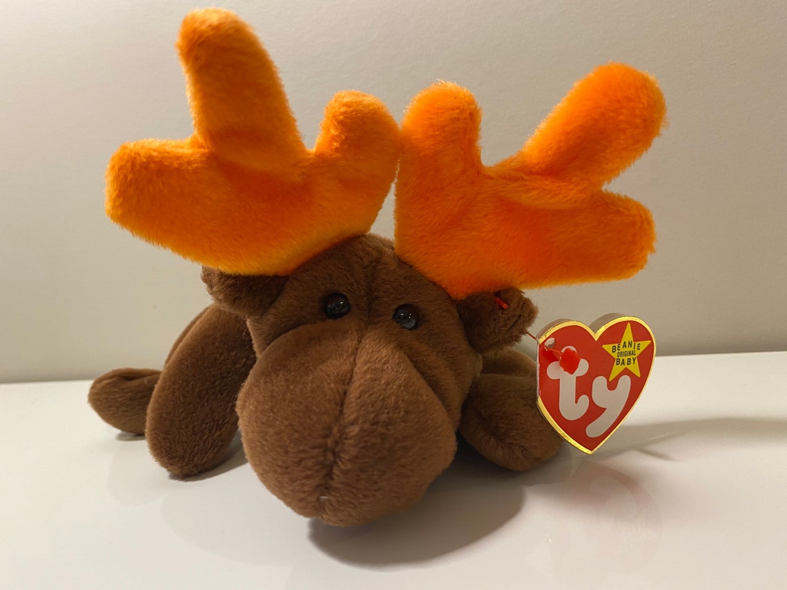 TY Beanie Baby Chocolate the Moose Plush 9 inch | Etsy