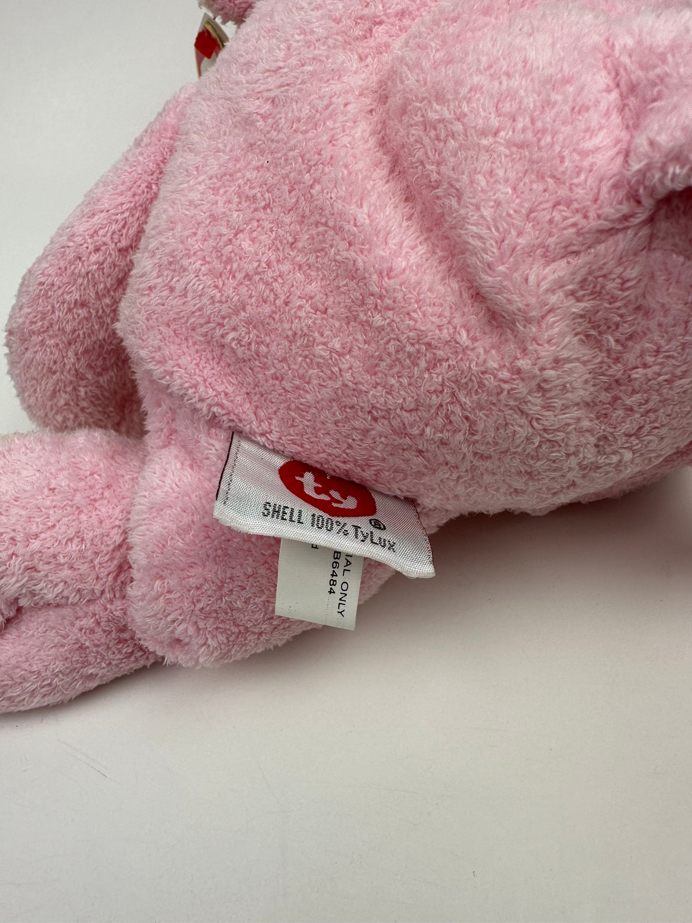 2006年公式 Ty プラフィーズ ベビーダングルズ ピンクモンキー ぬいぐるみ Ty Pluffies コレクション「ベビー ダングルズ」モンキー - ラブ