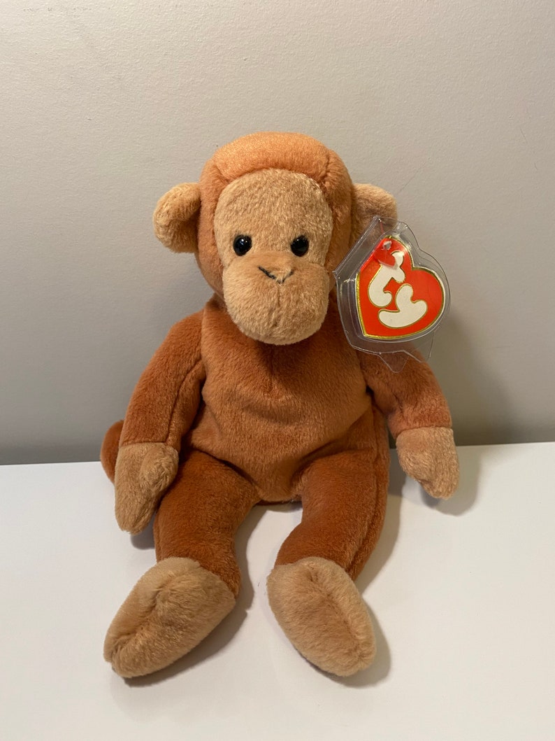 TY Beanie Baby bongo the Monkey 3rd Generation RARE | Etsy