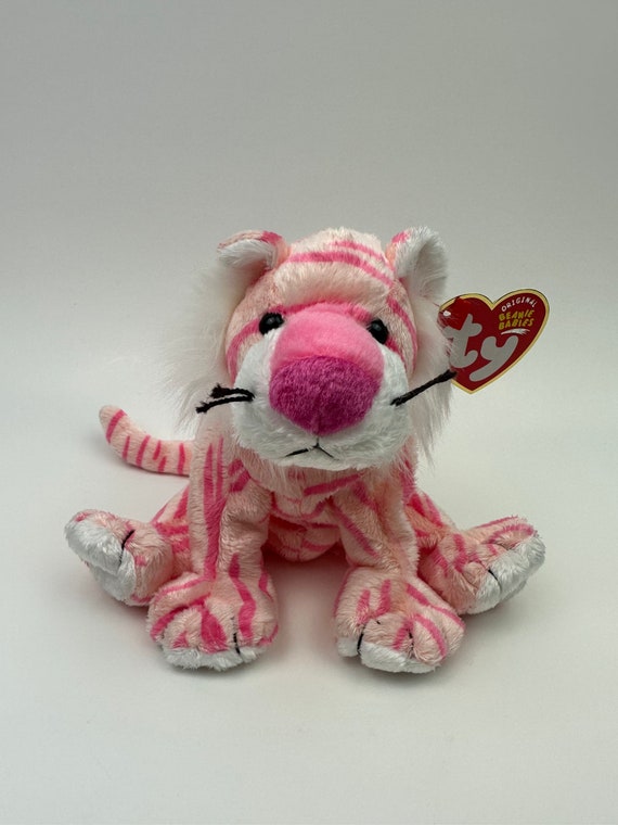 Ty Beanie Baby mystique the Pink Tiger Circus Beanie 5.5 Inch 