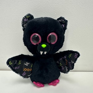 Ty Beanie Boo “Dart” the Bat with Pink Sparkly Eyes - No Hang Tag (6 inch)