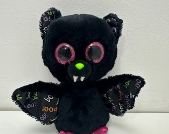 Ty Beanie Boo “Dart” the Bat with Pink Sparkly Eyes - No Hang Tag (6 inch)