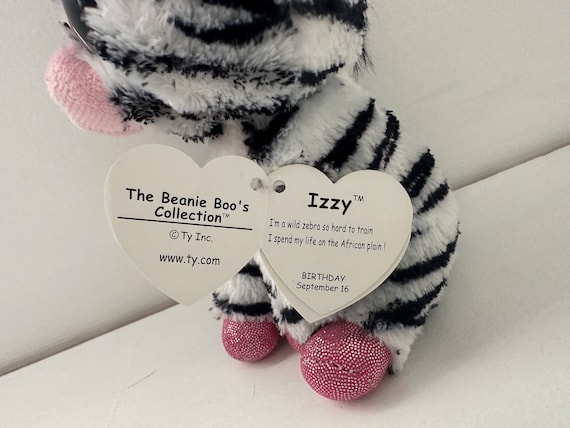 Beanie Boos Australia - Zilla the White Zebra Teeny Tys