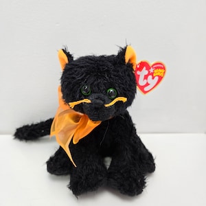 Ty Beanie Baby “Moonlight” the Black & Orange Cat (6 inch)