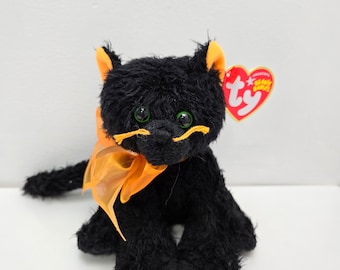 Ty Beanie Baby “moonlight” the Black & Orange Cat (6 Inch) - Etsy
