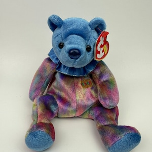 Ty Beanie Baby September the Birthday Bear - Sapphire Bear (7 inch)