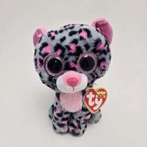 Ty Beanie Boo “Tasha” the Purple and Grey Leopard (6 inch)