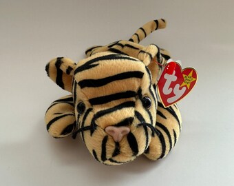 Ty Beanie Baby “stripes” the Tiger! Inch)