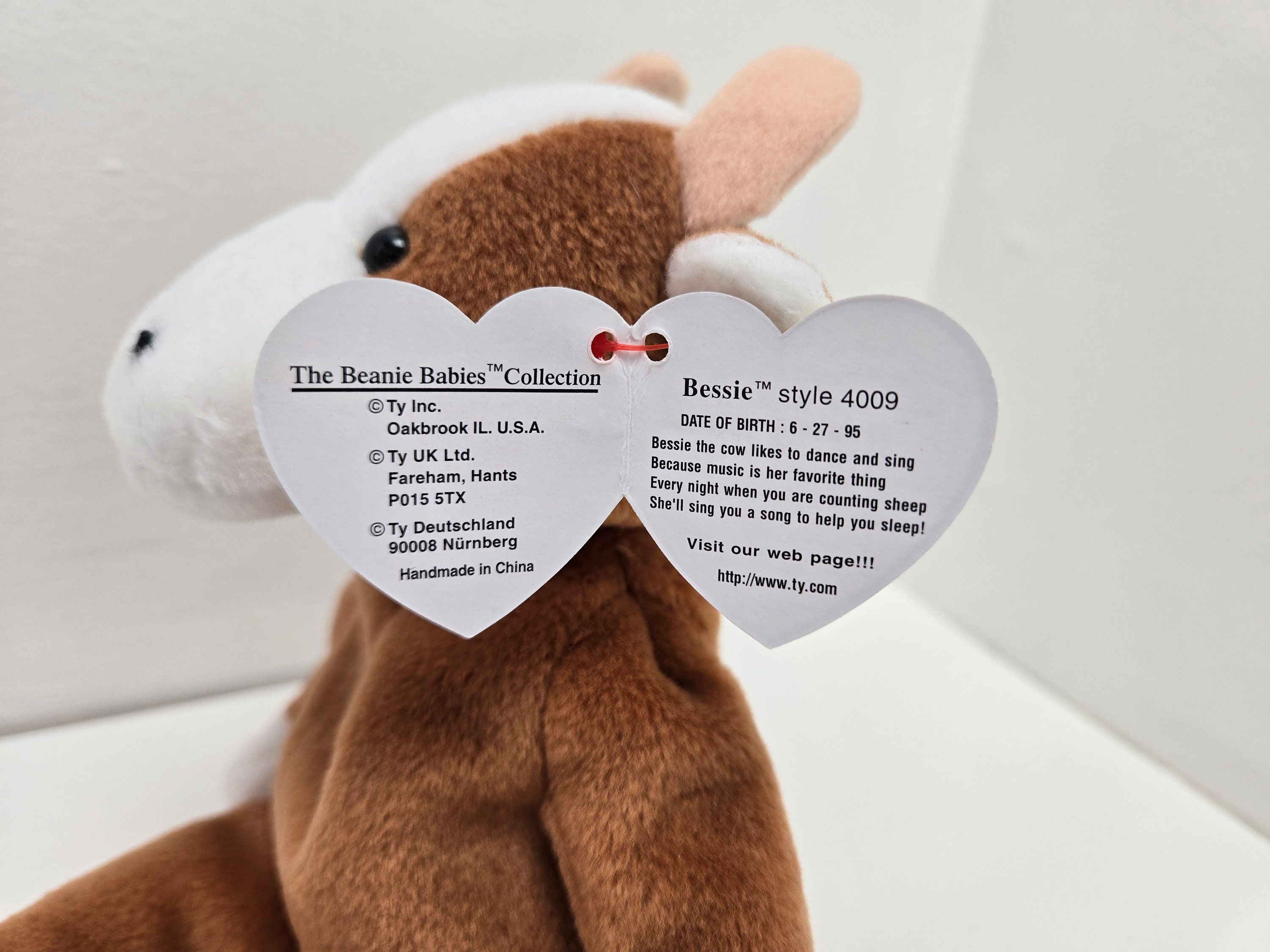 Ty Beanie Baby bessie the Cow 8 Inch Etsy UK