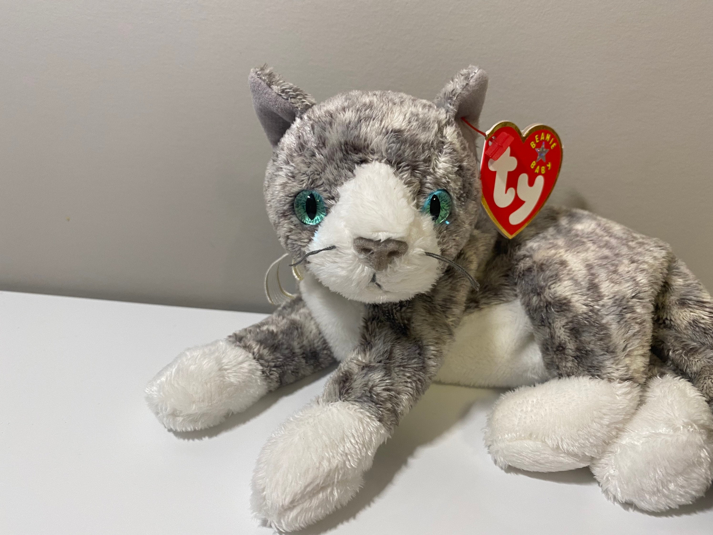 ストロベリーキャットビーニー　HEIHEI ヘイヘイ Ty ビーニーベイビー「Purr」ザ・キャット！（8インチ） - Etsy 日本