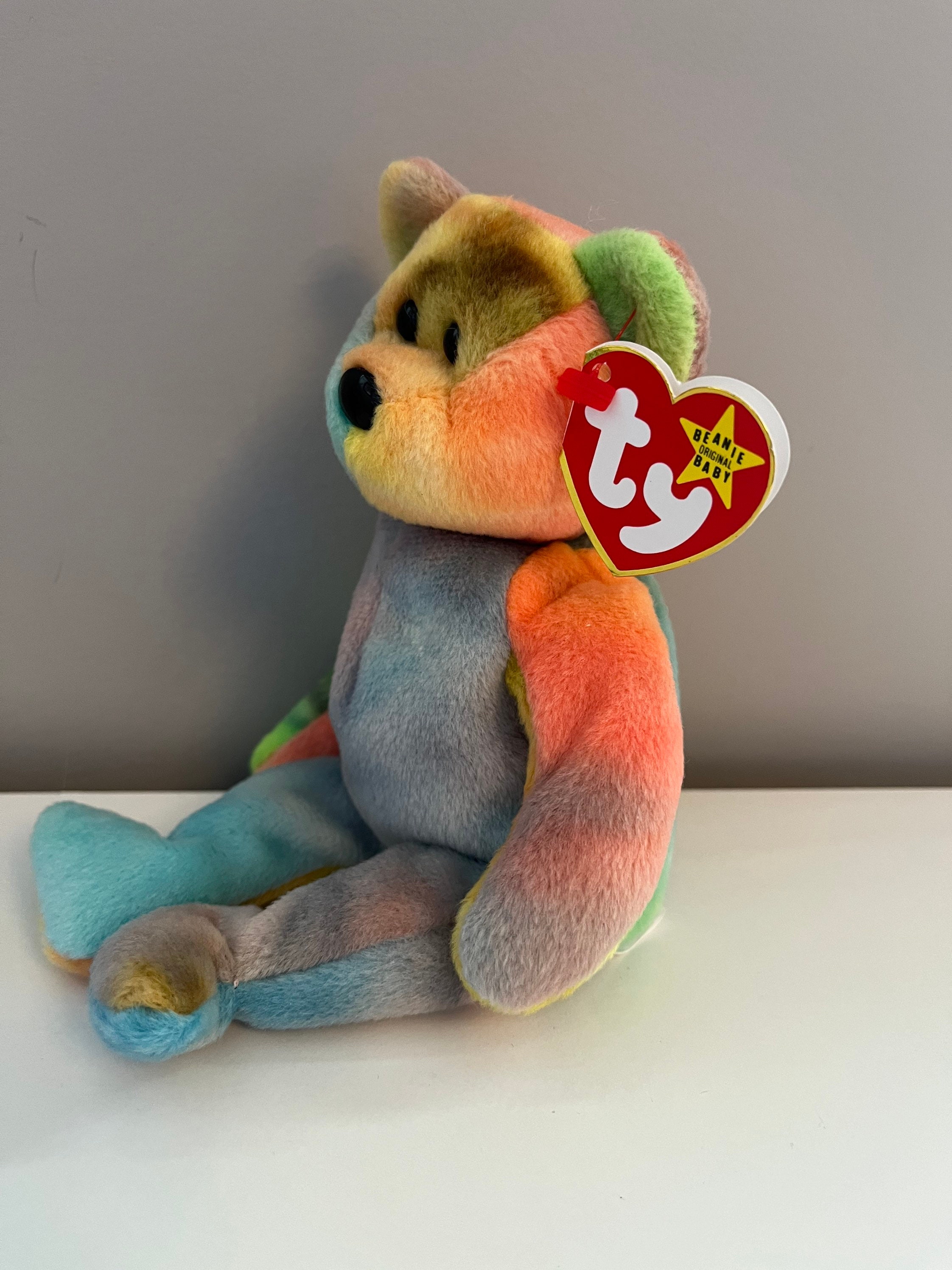 TY Beanie Baby garcia the Tiedye Bear With Canadian Tush Etsy