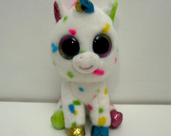 Ty Beanie Boo "Harmonie" the Polka Dotted Unicorn - No Hang Tag (6 inch)
