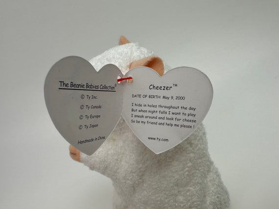 Ty Beanie Baby Cheezer the Adorable White Mouse Rare 5 inch Etsy