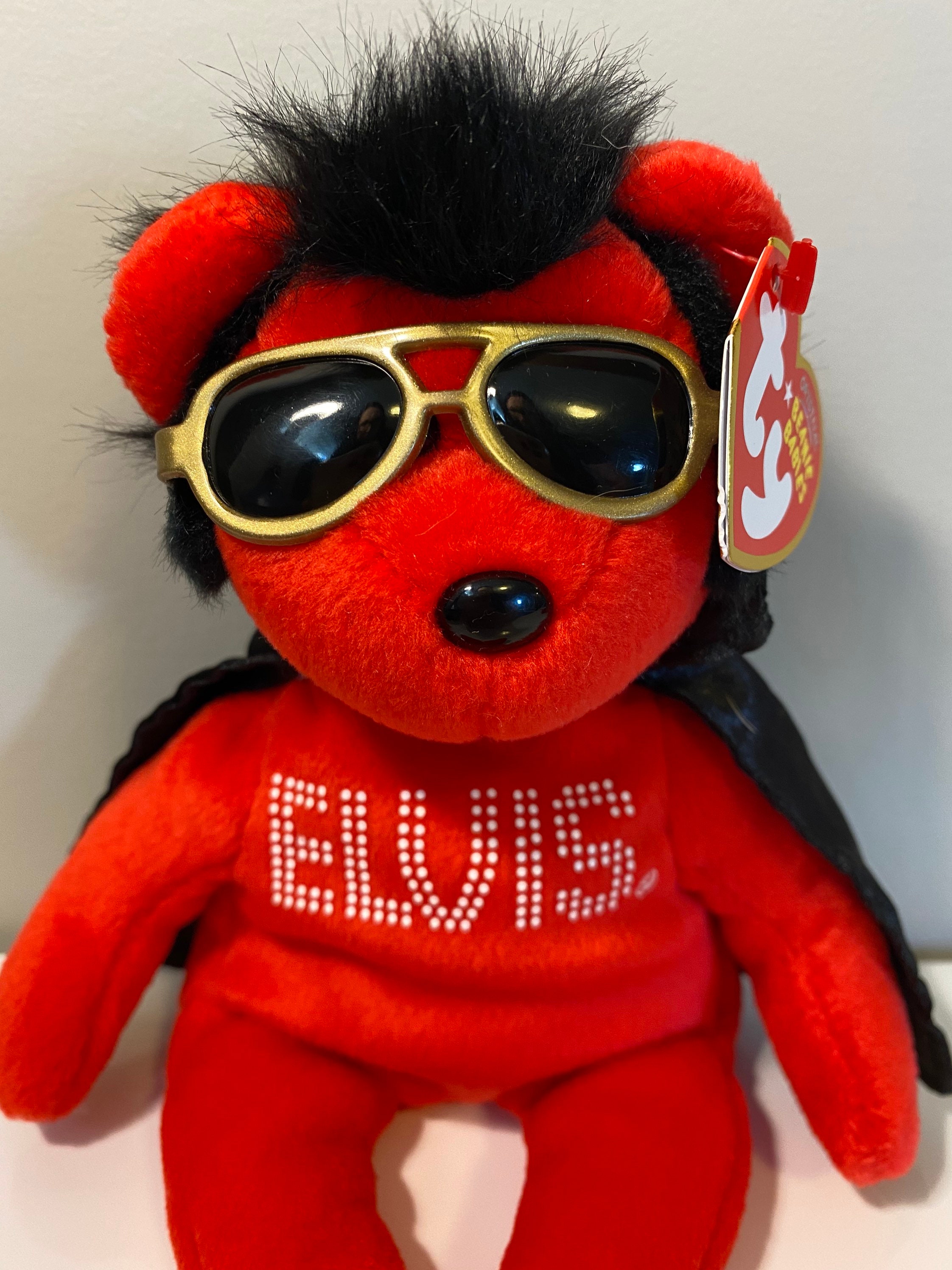 TY Beanie Baby Shake Rattle & Beanie the Elvis Presley Bear | Etsy