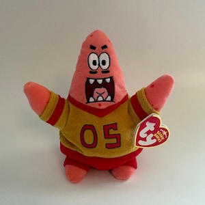 Ty Beanie Baby “Football Star” the Patrick  from SpongeBob SquarePants (7 inch)