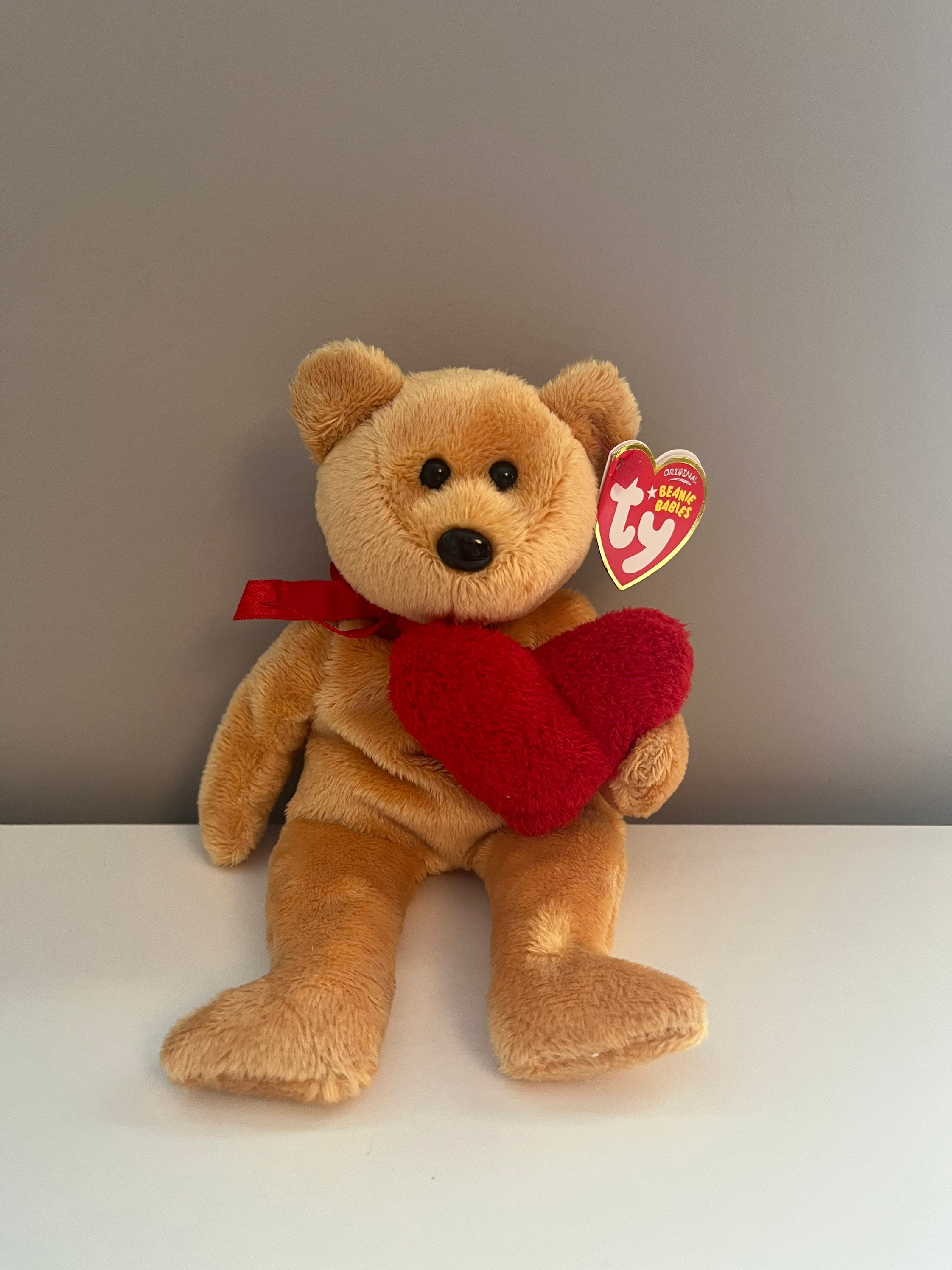 Ty Beanie Baby “goodheart” the Bear Holding Red Heart Inch