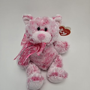 Ty Classics Collection “Miaut” die entzückende rosa Katze mit rosa Schleife (25 cm)