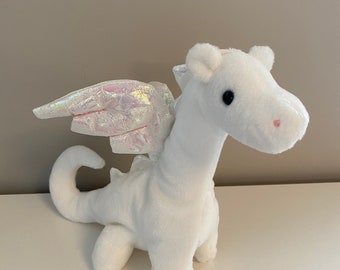 Ty Beanie Baby « Magic » le dragon blanc (7 pouces)