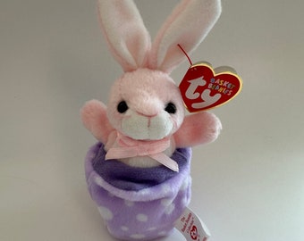 Ty Basket Beanie “Petey” the Bunny Rabbit! *Small Basket Beanie* (4 inch)