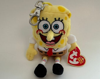 Ty Beanie Baby metalen sleutelclip "SpongeBob" van SpongeBob SquarePants (4 inch)