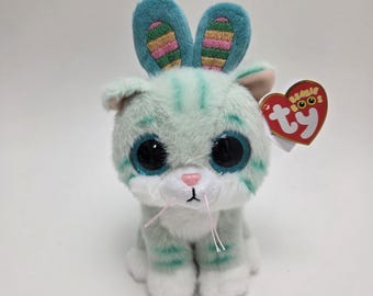Ty Beanie Boo “Gumdrop” the Easter Cat with Bunny Ears (6 inch)