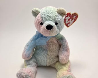 Ty Beanie Baby “Mellow” the Tie-Dye Bear (7.5 inch) Non Mint Tag