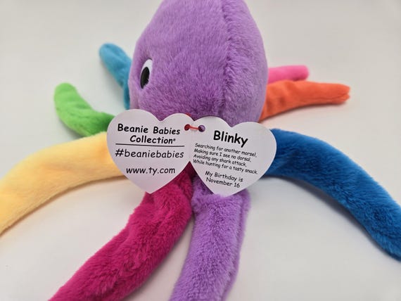 Ty Beanie Baby Blinky the Octopus - Limited Production Rare! 30th