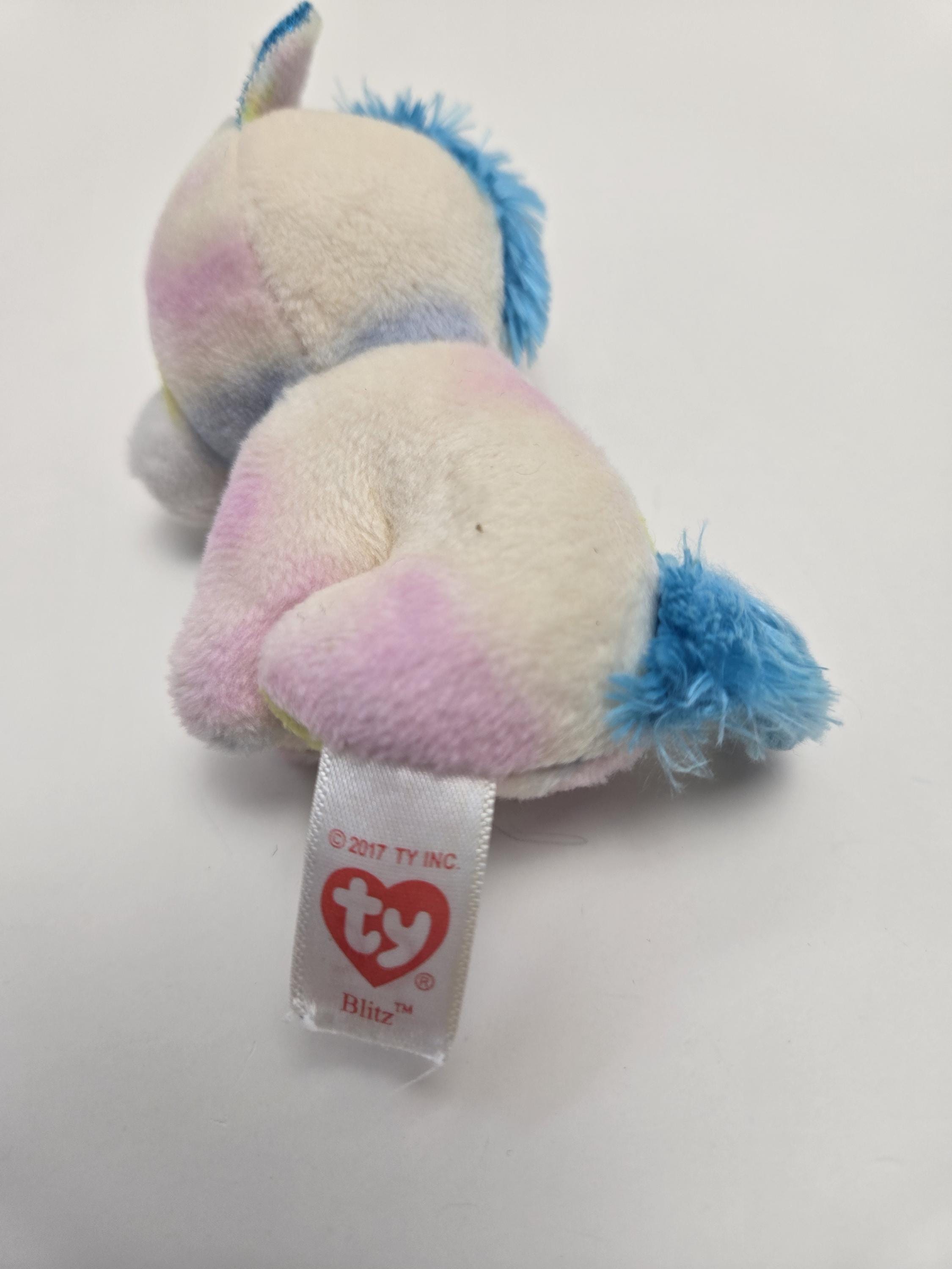 TY Beanie Boo Key Clip “blitz” the Unicorn - No Hang Tag *small* (3 ...