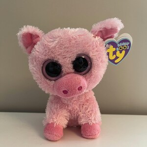 Ty Beanie Boo “Corky” the Pink Pig (6 inch)