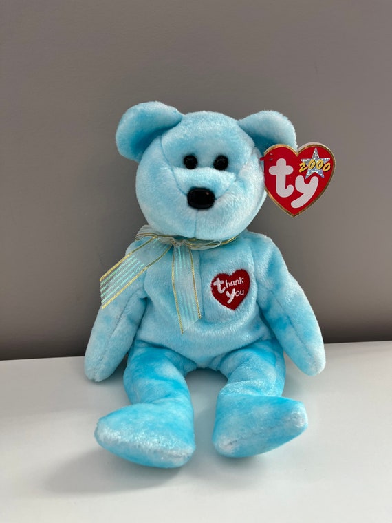 ぬいぐるみ ThankYouBear  BeanieBabies Ty Beanie Baby “thank You” the Bear - With Thank You Card