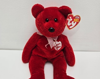 Ty Beanie Baby „Geheimnis“ der I Love You Rotbär! (22 cm)