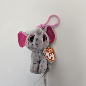 Porte-clés TY Beanie Boo « Specks » l'éléphant *Petit* (3 pouces)