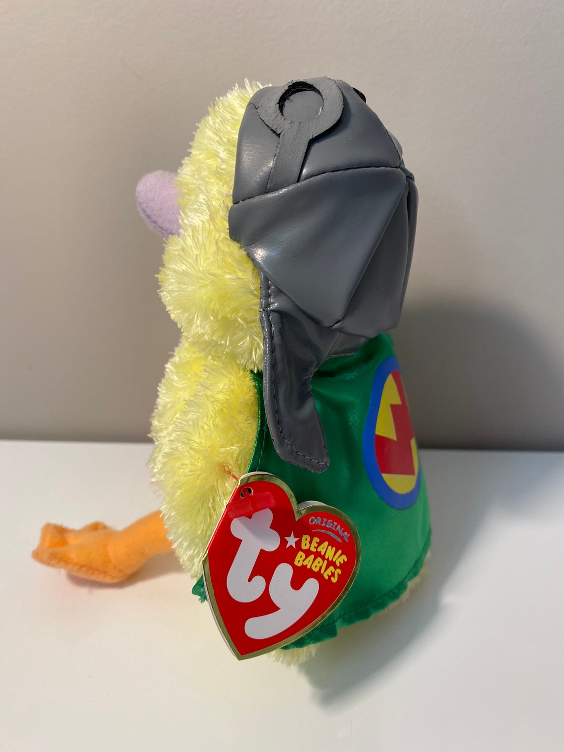 TY Beanie Baby Ming Ming the Duck Plush wearing a green cape Etsy