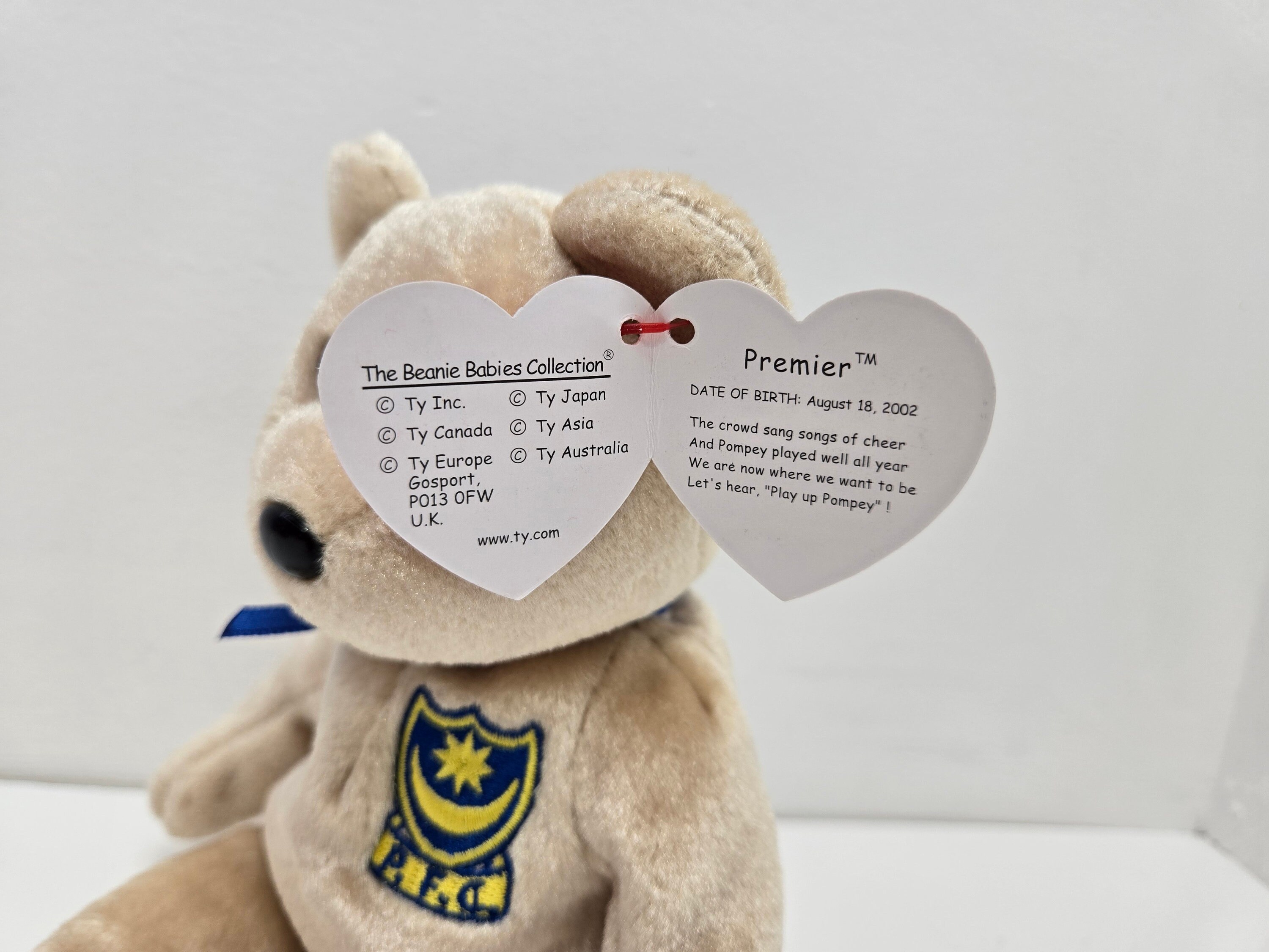 Ty ビーニーベイビー「プレミア」ベア - 英国限定 (8.5インチ) - Etsy 日本